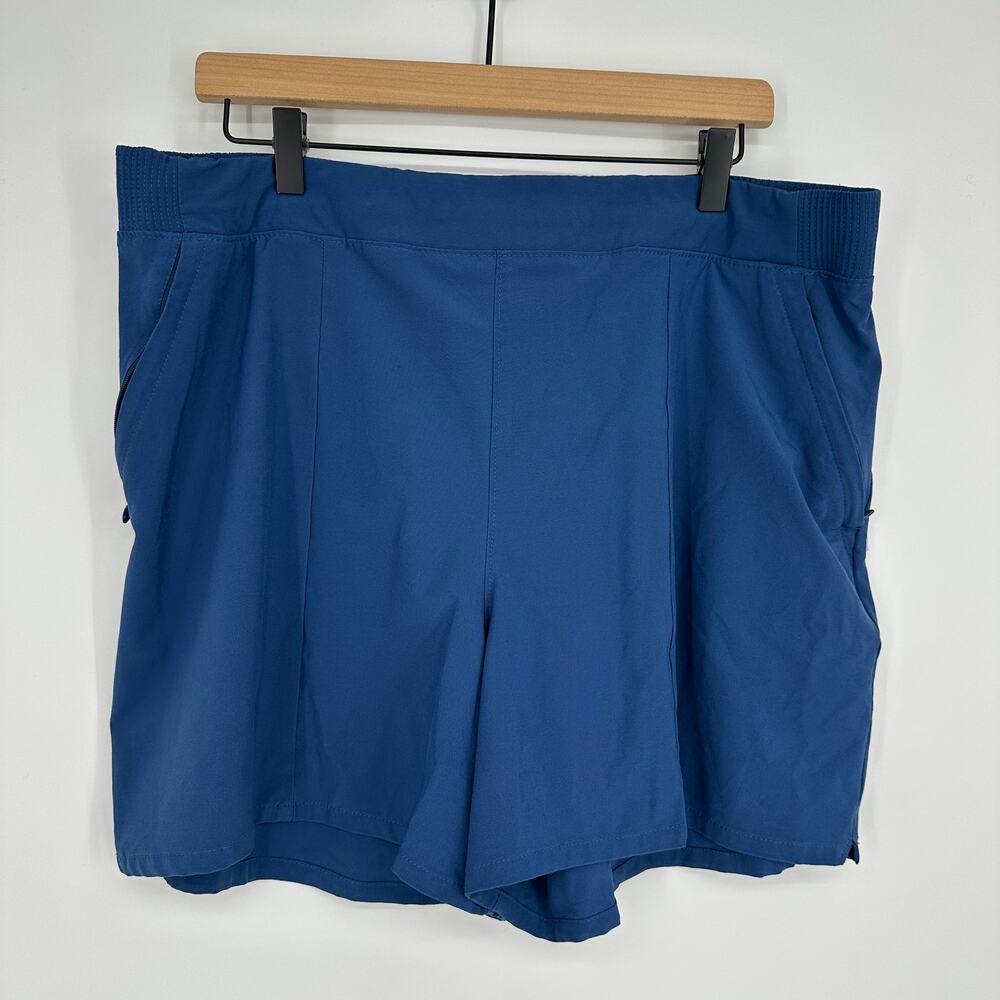 Columbia PFG Blue Womens Pull On Pockets Drawstring Outdoor UPF Shorts XL